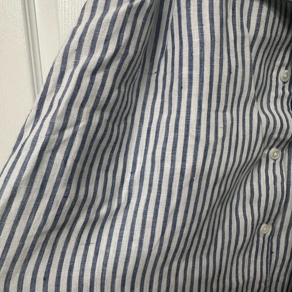 Frame Button Down Linen Short sleeve Shirtdress | Medium - Picture 3 of 6